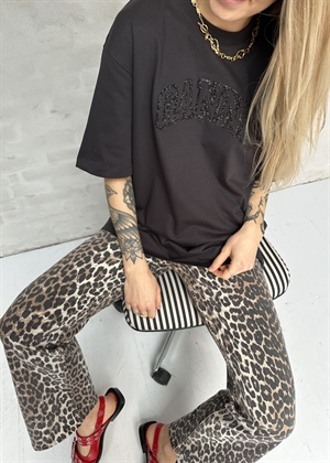 Heavy cotton drop shoulder tee Phantom T4095 Ganni 